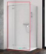 Душевая дверь Radaway Essenza New KDJ 90 левая хром/прозрачное стекло 385044-01-01L