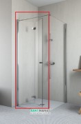 Душові двері Radaway Essenza New KDJ B 80 ліва хром / прозоре скло 385081-01-01L