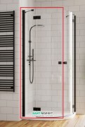 Душевая дверь Radaway Essenza New Black PDD 90 левая чёрный/прозрачное стекло 385001-54-01L