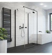 Душевая дверь Radaway Essenza New Black KDJ+S 110 правая чёрный/прозрачное стекло 385023-54-01R