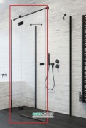 Душові двері Radaway Essenza New Black KDJ + S 90 ліва чорний / прозоре скло 385020-54-01L