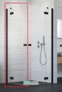 Душові двері Radaway Essenza New Black KDD 80 ліва чорний / прозоре скло 385061-54-01L