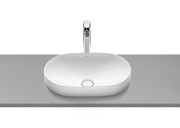 Раковина для ванной комнаты Roca Inspira Round 55х37 см накладная керамика белый A327527000