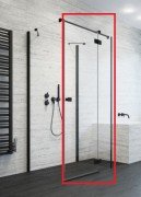 Душевая дверь Radaway Essenza New Black KDJ+S 80 правая чёрный/прозрачное стекло 385021-54-01R