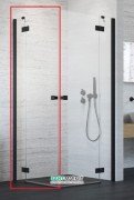 Душові двері Radaway Essenza New Black KDD 100 ліва чорний / прозоре скло 385062-54-01L