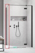 Стінка душова Radaway Essenza New Black S1 120 чорний / прозоре скло 384054-54-01
