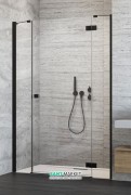 Душові двері Radaway Essenza New Black DWJS 110 права чорний / прозоре скло 384090-54-01 + 385030-54-01R