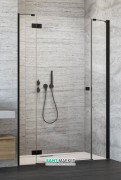 Душові двері Radaway Essenza New Black DWJS 120 ліва чорний / прозоре скло 384090-54-01 + 385031-54-01L
