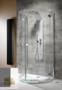 Душова кабіна Radaway Almatea P 100х90 профіль хром / скло графіт 30722-01-05N