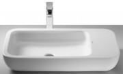 Раковина для ванной комнаты Roca Khroma 75х40 см накладная с полкой справа керамика белый A327655000
