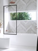 Шторка для ванної Radaway Modo New Black PNJ Frame 80 прозоре скло / чорний 10006080-54-56