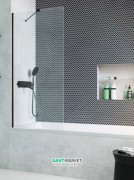 Шторка для ванної Radaway Modo New Black PNJ 100 прозоре скло / чорний 10006100-54-01