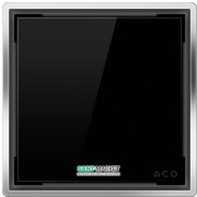 Решетка для сливного трапа ACO ShowerPoint квадратная черное стекло 5141.38.01