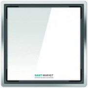 Решетка для сливного трапа ACO ShowerPoint квадратная белое  стекло 5141.38.02