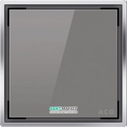 Решетка для сливного трапа ACO ShowerPoint квадратная серое стекло 5141.38.03