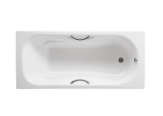 Ванна чугунная Roca Malibu 150х75 см с противоскользящим покрытием и ручками белый A231570001