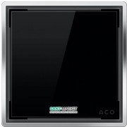 Решітка для зливного трапа ACO ShowerPoint квадратна чорне скло 5141.38.01