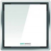 Решітка для зливного трапа ACO ShowerPoint квадратна біле скло 5141.38.02