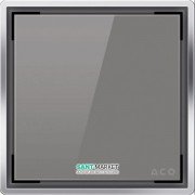 Решітка для зливного трапа ACO ShowerPoint квадратна сіре скло 5141.38.03