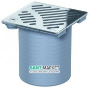 Зливний трап для душу ACO ShowerPoint верхня частина 149х149 під ключ без фланця з гратами з нержавіючої сталі пластик 5141.23.00