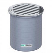 Зливний трап для душу ACO ShowerPoint верхня частина d136 мм без фланця з круглої гратами пластик 5141.25.00