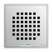 Решітка для зливного трапа ACO ShowerPoint Квадрат квадратна нержавіюча сталь 5141.08.22
