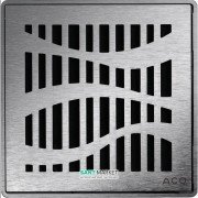 Решітка для зливного трапа ACO ShowerPoint Форест квадратна нержавіюча сталь 5141.20.26