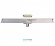 Душовою канал ACO ShowerDrain C 70х885 мм з вертикальним фланцем низький сифон без решітки нержавіюча сталь 408766