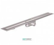 Душевой канал ACO ShowerDrain C 70х985 мм с фланцем сифон стандартный без решетки нержавеющая сталь 408718