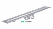 Душевой канал ACO ShowerDrain C 70х985 мм с фланцем низкий сифон без решетки нержавеющая сталь 408725