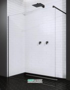 Стенка душевая Radaway Modo New Black II 90 чёрный/прозрачное стекло 389094-54-01