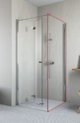Стінка душова бічна Radaway Fuenta New / Essenza New S1 90 хром / прозоре скло 384050-01-01