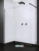 Стенка душевая Radaway Modo New Black II 135 чёрный/прозрачное стекло 389135-54-01
