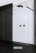 Стенка душевая Radaway Modo New Black I 140 чёрный/прозрачное стекло 388144-54-01