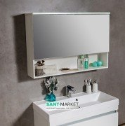 Зеркальный шкаф Буль-Буль Okinava с диодной подсветкой 1200х237х726 белый Okinava 120