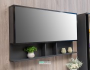 Дзеркальна шафа Буль-Буль Butterfly 900х646х150 мм сірий/чорний профіль ШЗ-Бат2 9С