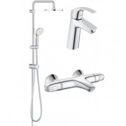 Набор смесителей ванны Grohe Eurosmart с душевым гарнитуром хром 34102TS 