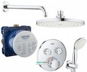 Душова система прихованого монтажу Grohe Grohtherm SmartControl з термостатом хром 3461400L