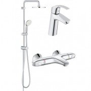 Набор смесителей ванны Grohe Eurosmart с душевым гарнитуром хром 34102TS 