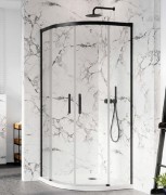 Душова кабіна Radaway Idea Black PDD 90Lx80R чорний профіль / прозоре скло 387139-01-01 + 387151-54-01