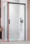 Стенка душевая боковая Radaway Idea Black KDJ S1 100 левая чёрный/прозрачное стекло 387052-54-01L