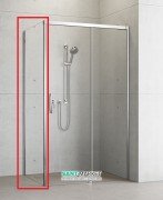 Стінка душова бічна Radaway Idea KDJ S1 120 ліва хром / прозоре скло 387054-01-01L