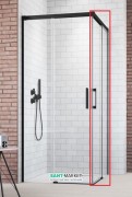 Душові двері Radaway Idea Black KDD 120 права чорний / прозоре скло 387064-54-01R