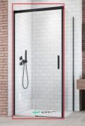 Душевая дверь Radaway Idea Black KDJ 110 левая чёрный/прозрачное стекло 387041-54-01L