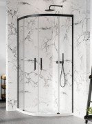 Душова кабіна Radaway Idea Black PDD 100Lx80R чорний профіль / прозоре скло 387139-01-01 + 387153-54-01