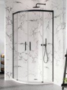 Душова кабіна Radaway Idea Black PDD 80x80 чорний профіль / прозоре скло 387139-01-01 + 387141-54-01