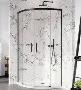 Душова кабіна Radaway Idea Black PDD 80Lx120R чорний профіль / прозоре скло 387139-01-01 + 387154-54-01