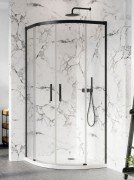 Душевая кабина Radaway Idea Black PDD 80Lx100R чёрный профиль/прозрачное стекло 387139-01-01+387152-54-01