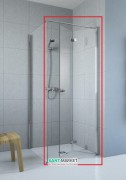 Душові двері Radaway Fuenta New KDJ B 80 права хром / прозоре скло 384081-01-01R