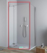 Душові двері Radaway Fuenta New KDJ 80 ліва хром / прозоре скло 384043-01-01L